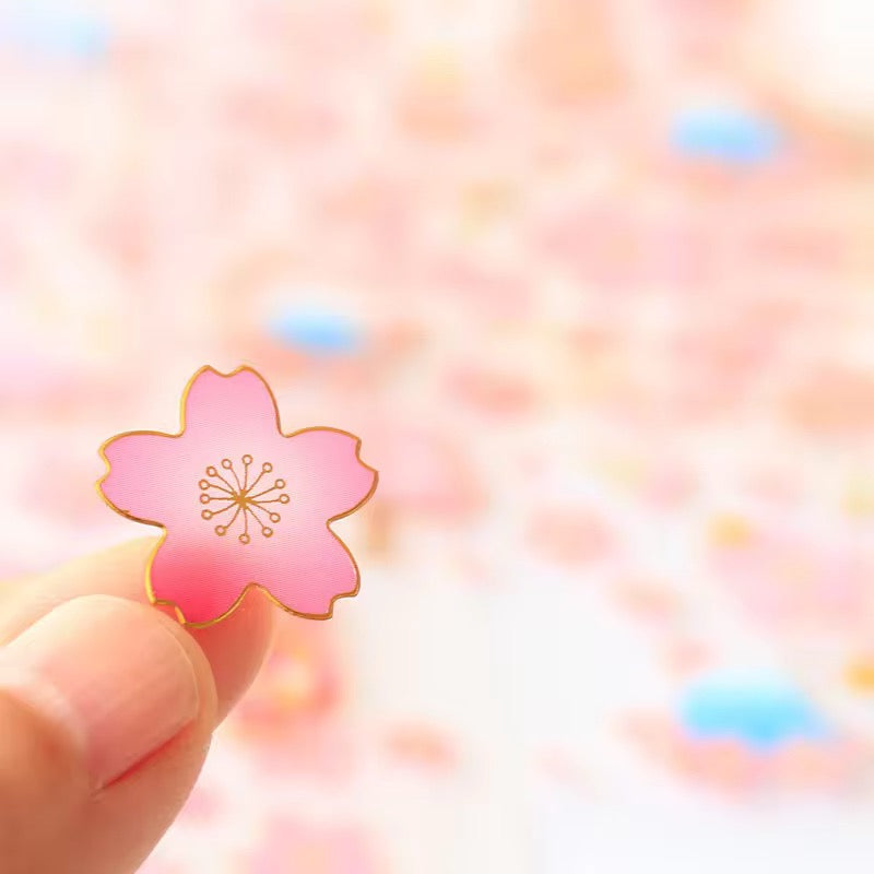 Pretty lunar floral sticker
