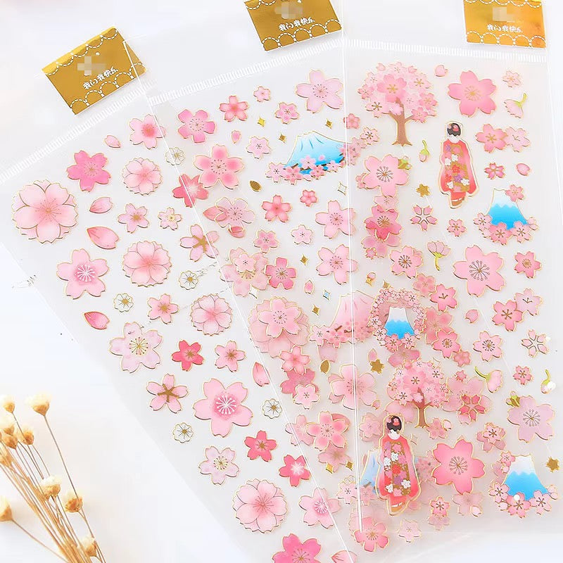 Pretty lunar floral sticker