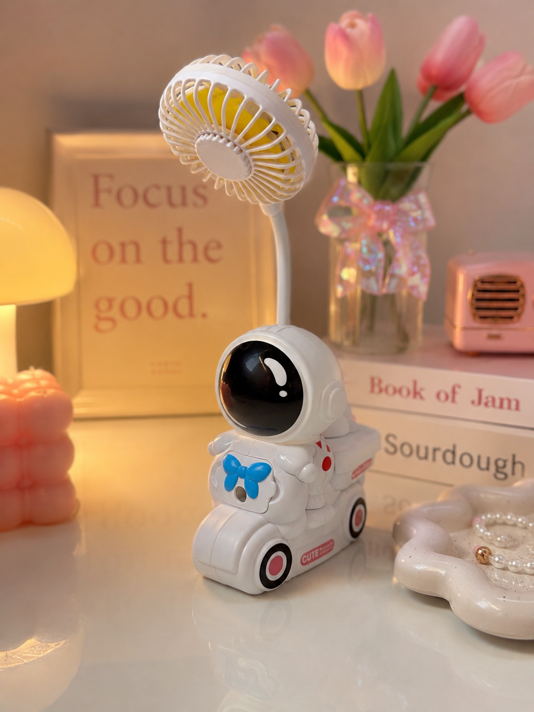 Cute astro lamp with fan and sharpener
