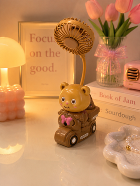 Mousse teddy lamp with fan and sharpener