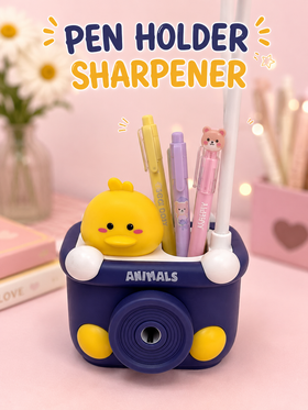 Bunny table lamp with pen holder and sharpner