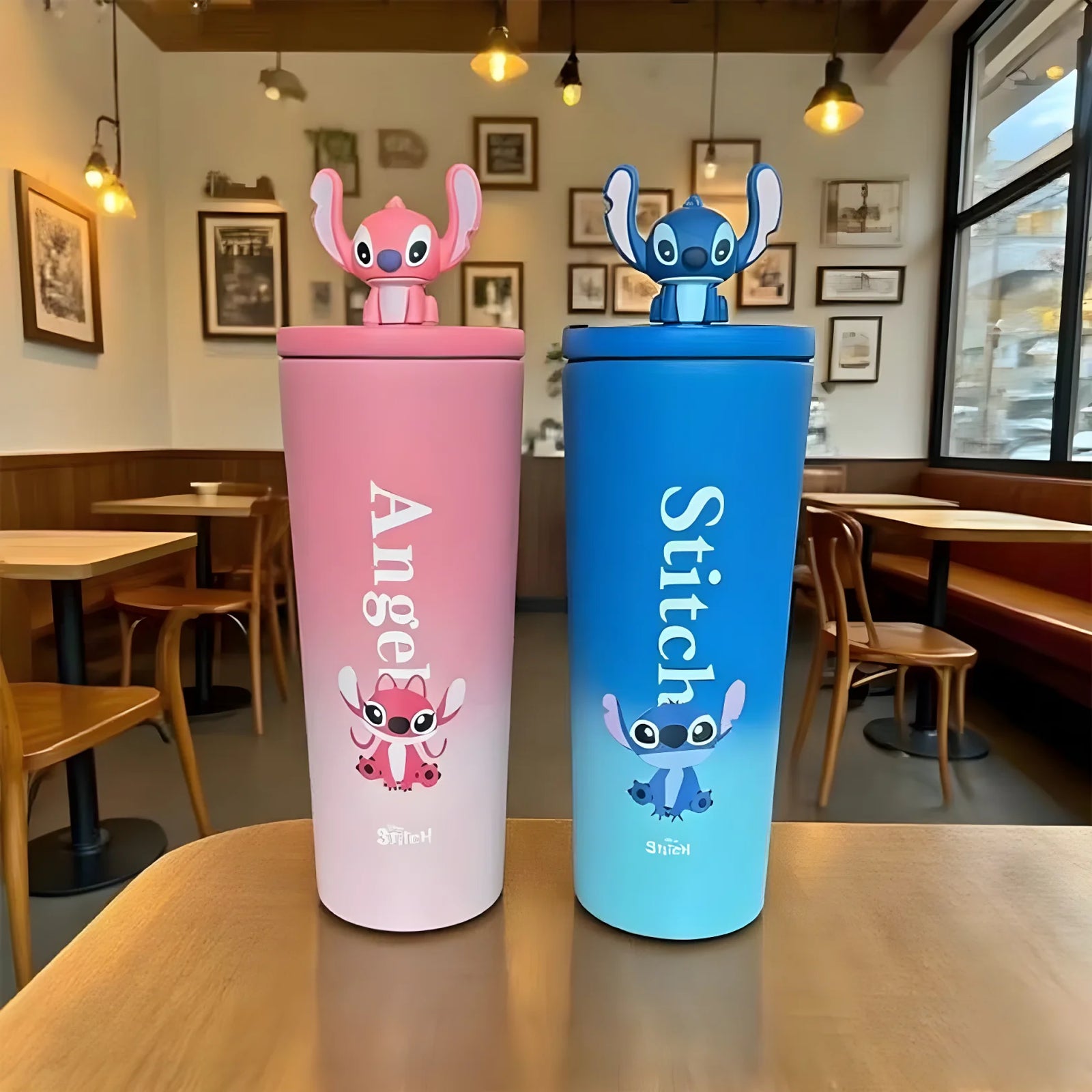 Stitch and Angel tumbler