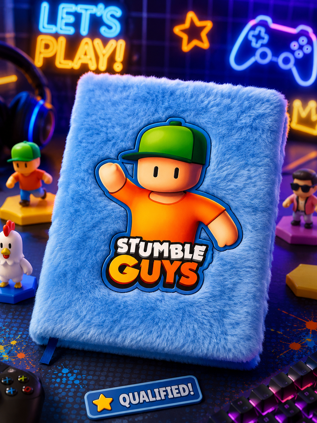 Stumble guy fur notebook