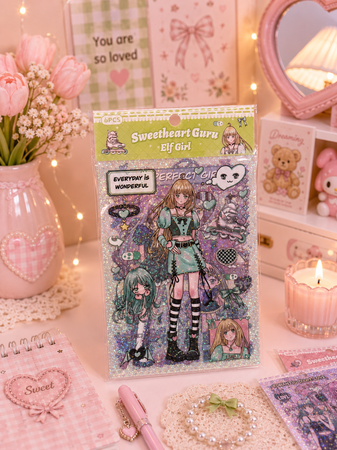 Sweetheart guru shimmer stickers