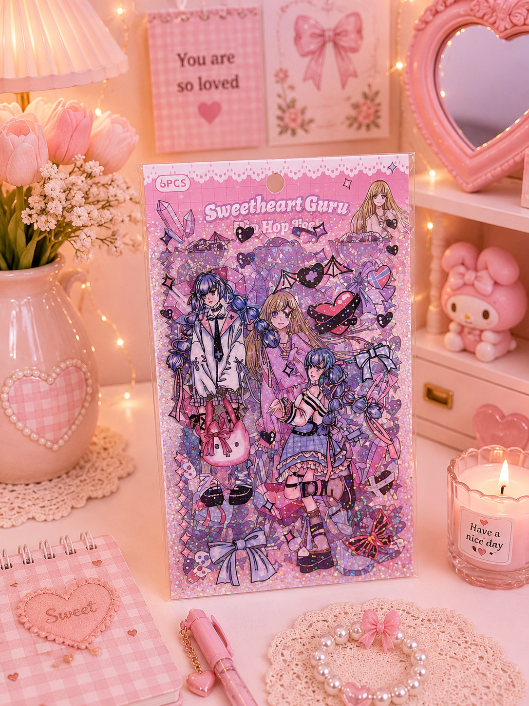 Sweetheart guru shimmer stickers