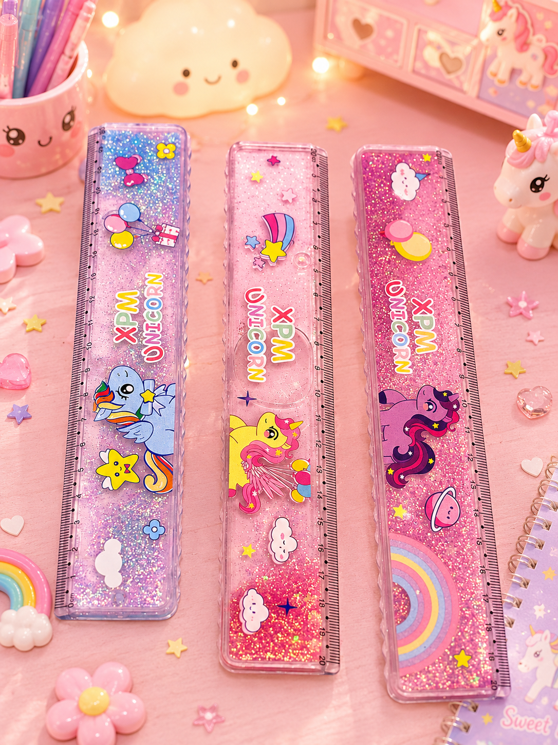 Unicorn glittery ruler