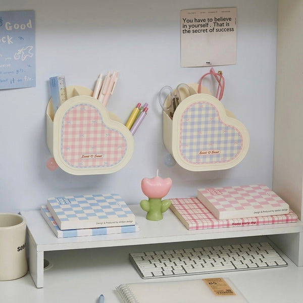 Gingham Heart Organiser
