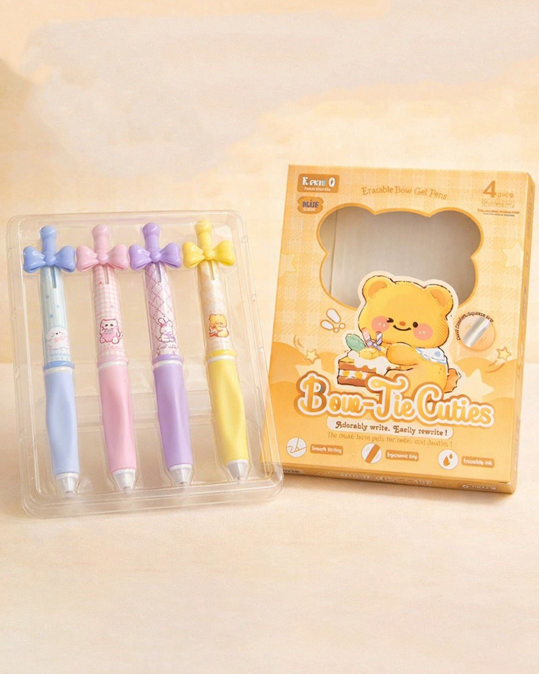 Bear Erasable gel pen set