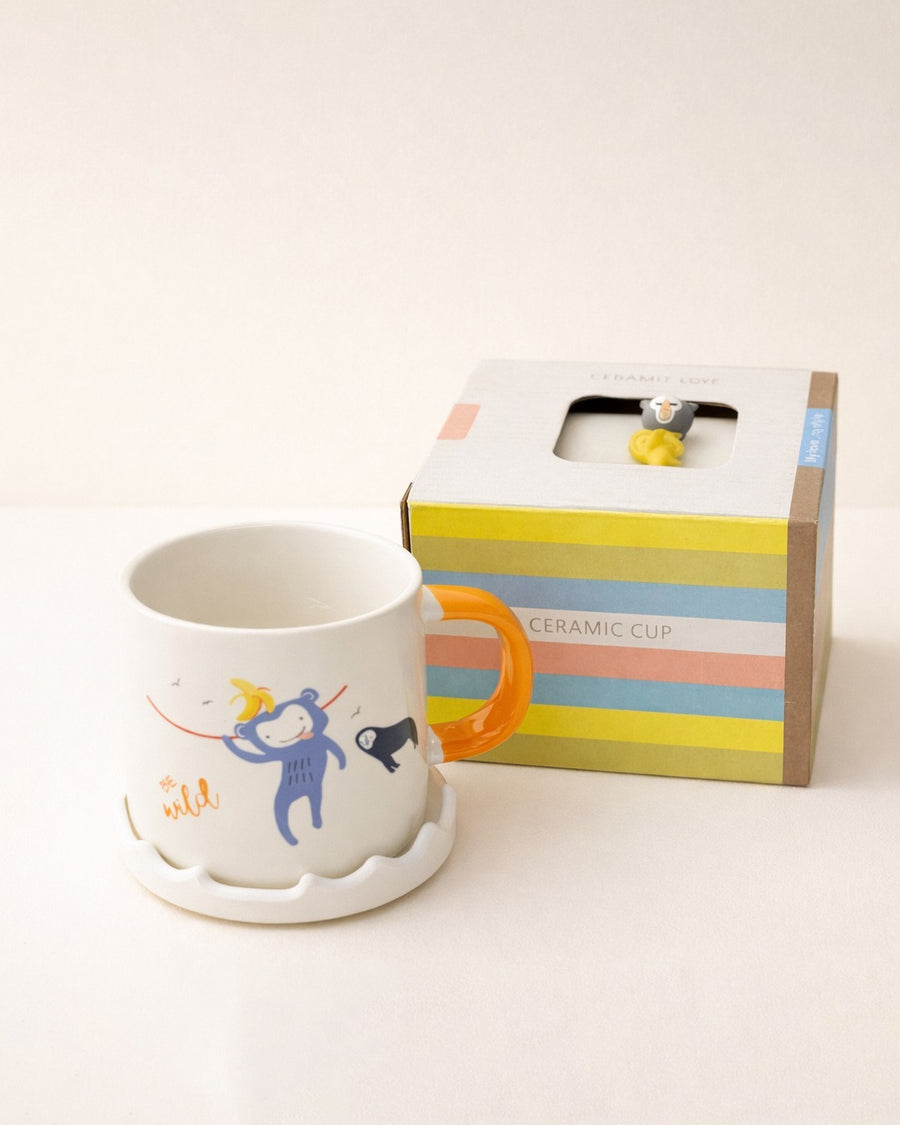 Monkey ceramic cup