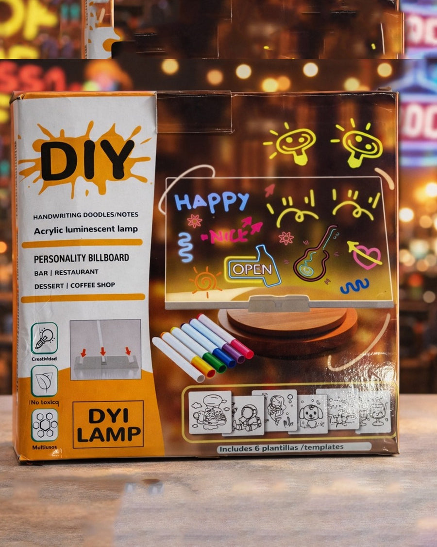 LED noteboard with colors, light up acrylic message board.