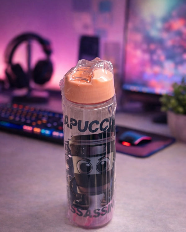 Italian brianrot character plastic water bottle