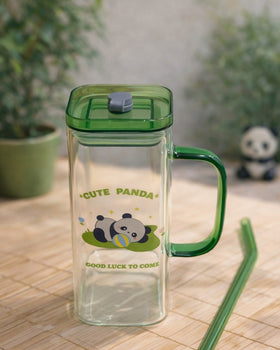 Panda glass tumbler