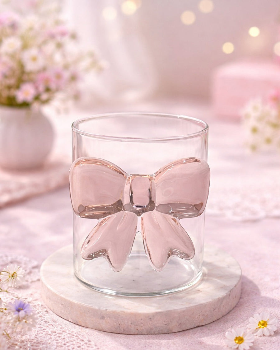 3D Bow glass mug
