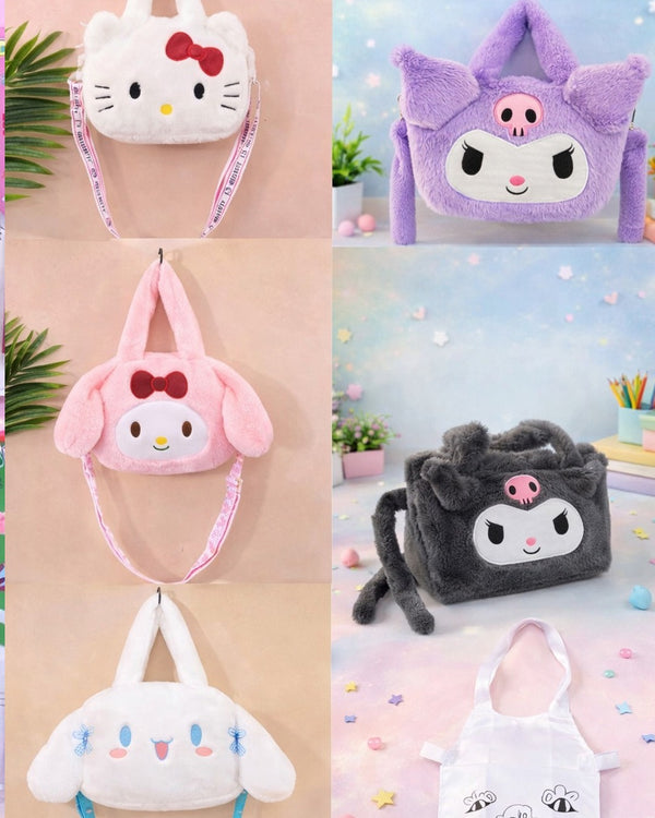 Sanrio Theme Fur Sling Bagpack