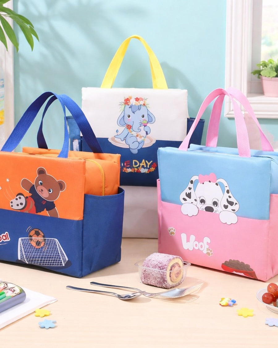 Cartoon Print Insulated Lunch Bag