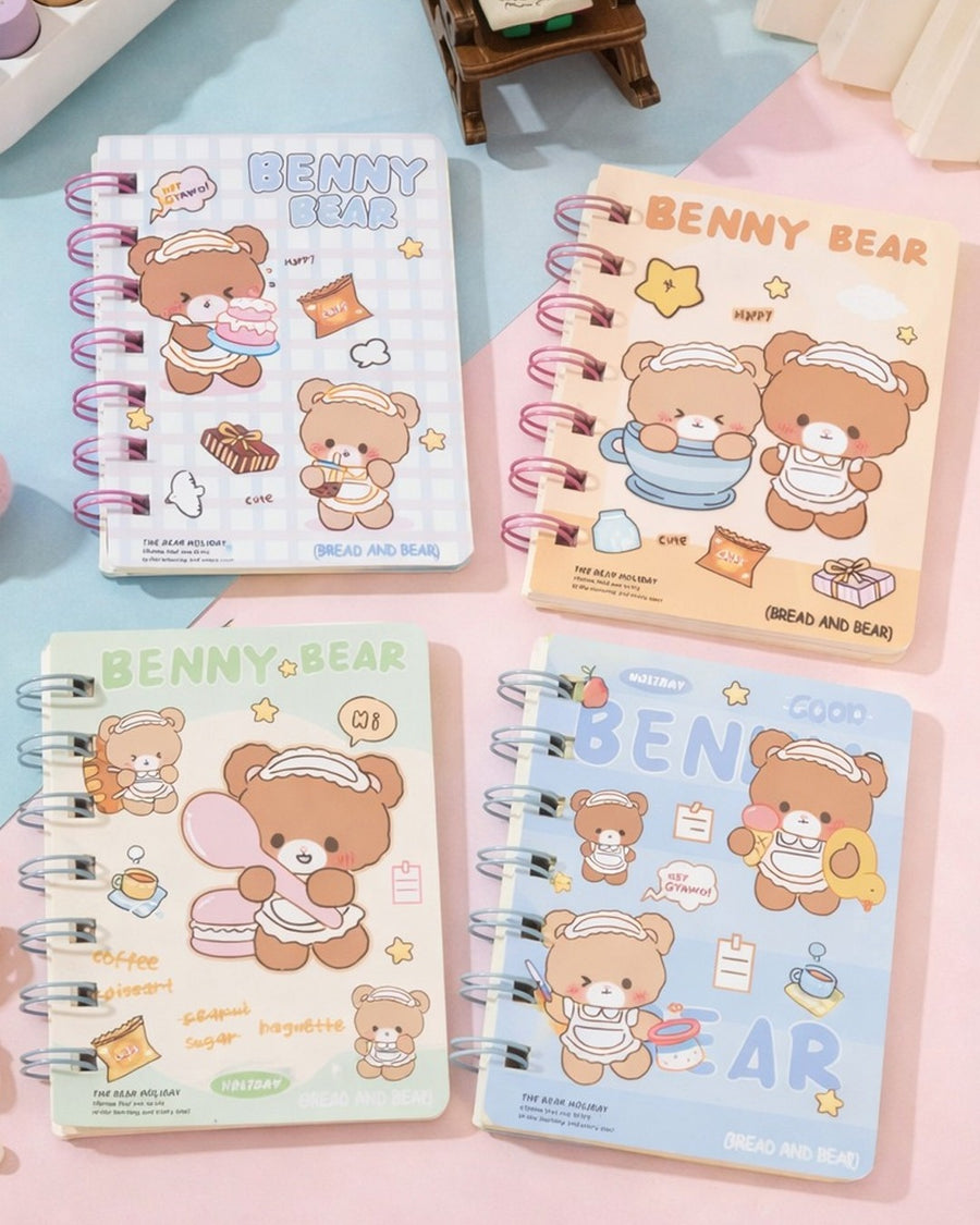 Benny Bear A7 Spiral Diary