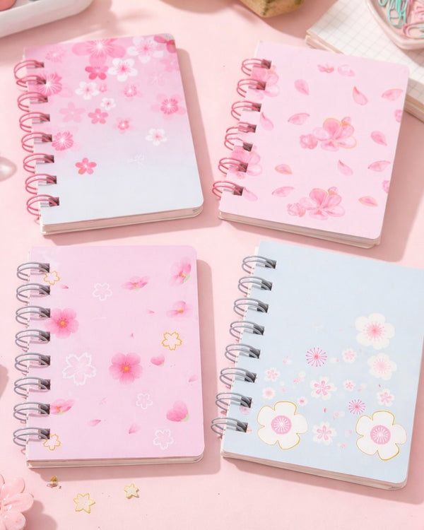 Mini floral spiral notebook