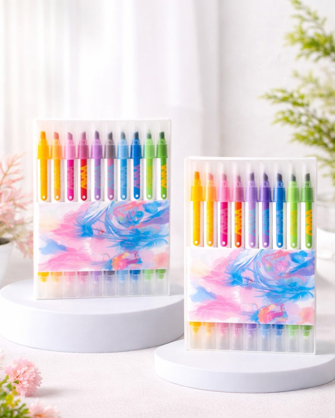 Double-Headed Graffiti Pen Color-Changing Highlighter