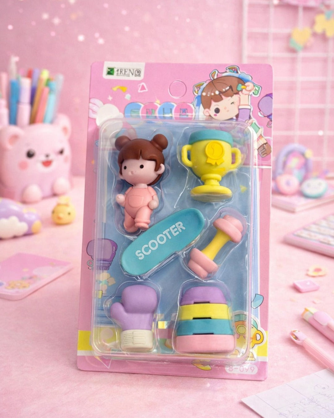SPORTY DIARY ERASERS!