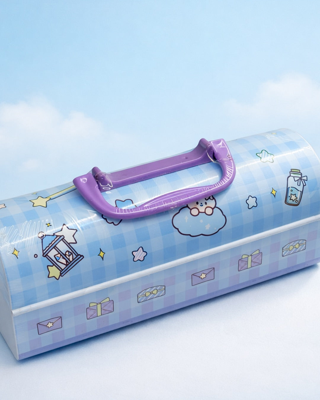 Portable plastic pencil box Double Combnation Password Lock Multi- Compartmen