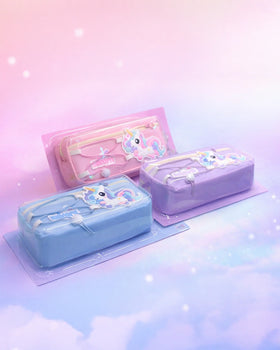 Cute unicorn pouch double zipped