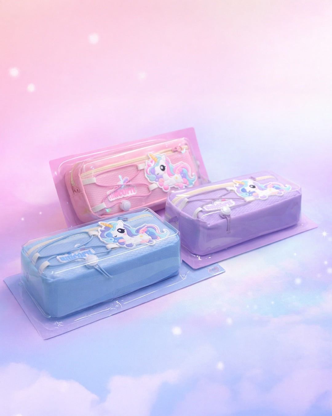 Cute unicorn pouch double zipped