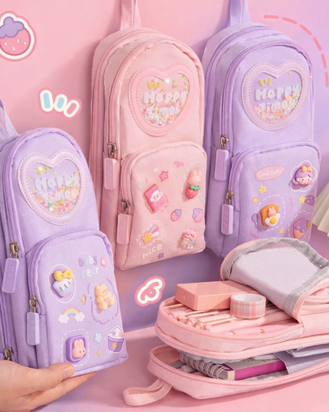 Kawaii Happy times pencil case