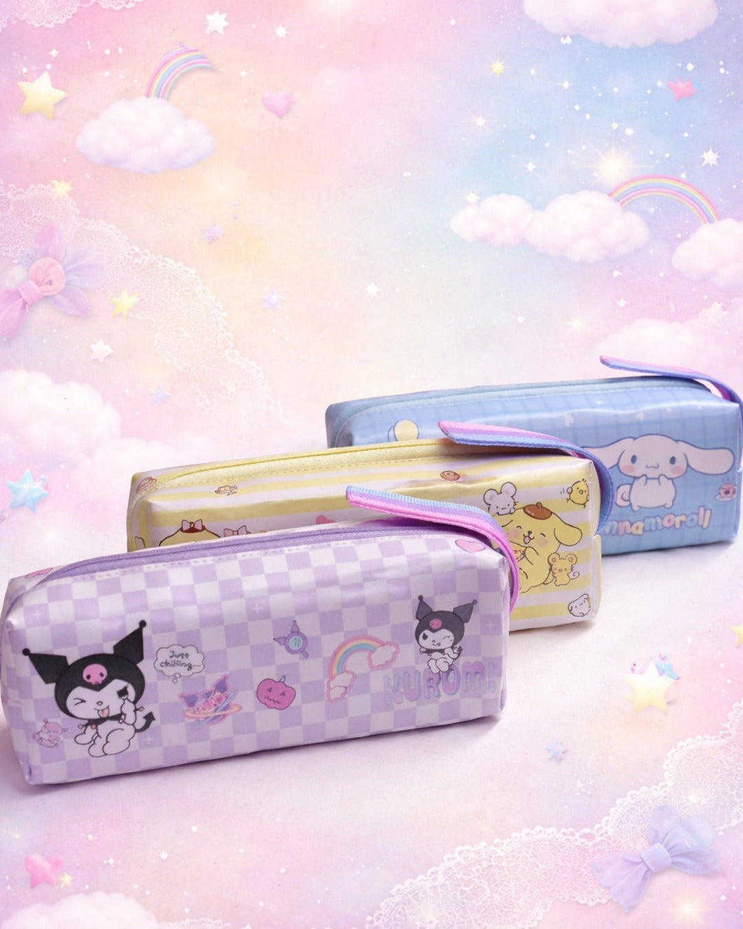 Multicolor Sanrio Pouches with Loop