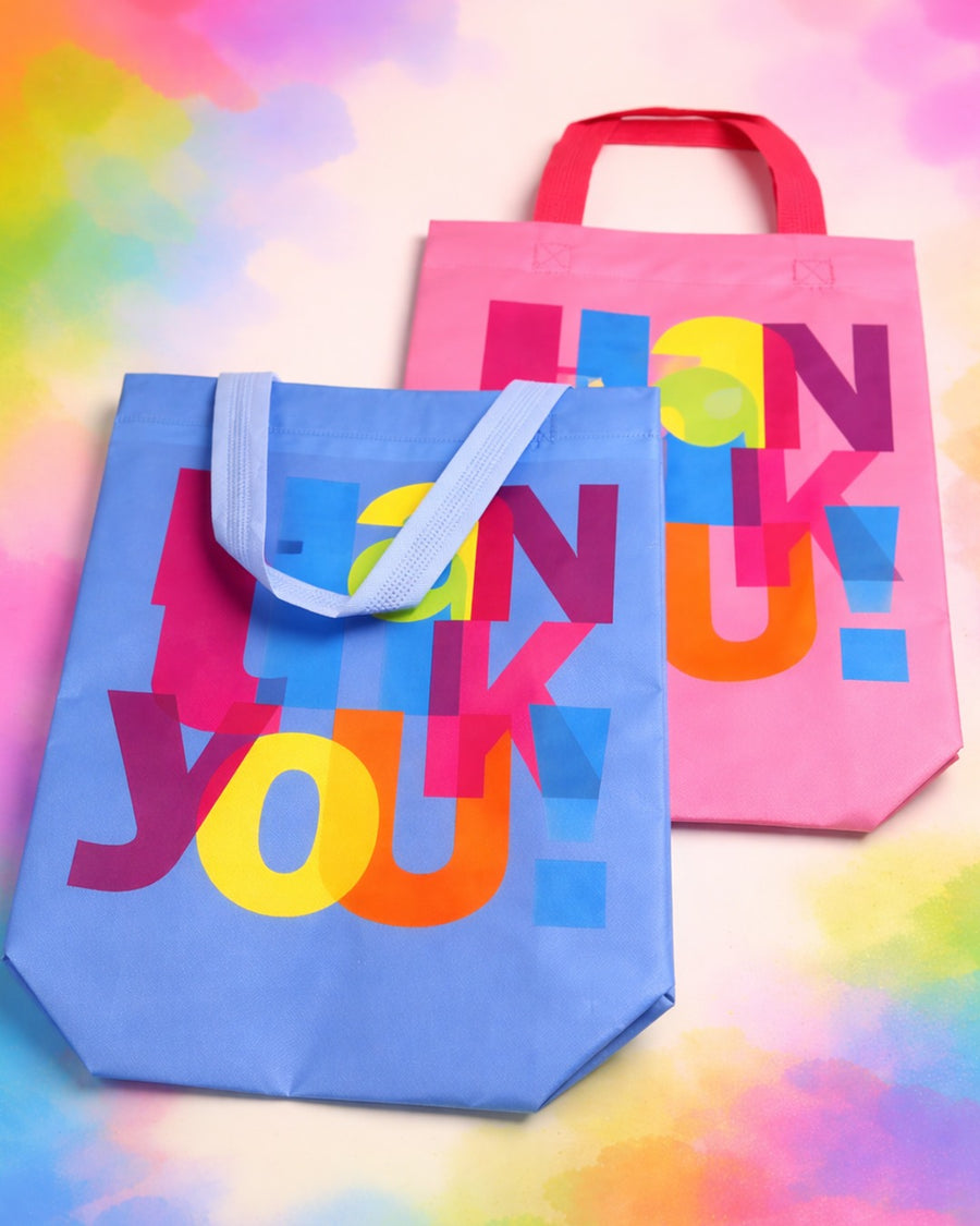 Blue and Pink Thank You Gifting Bags for Kids