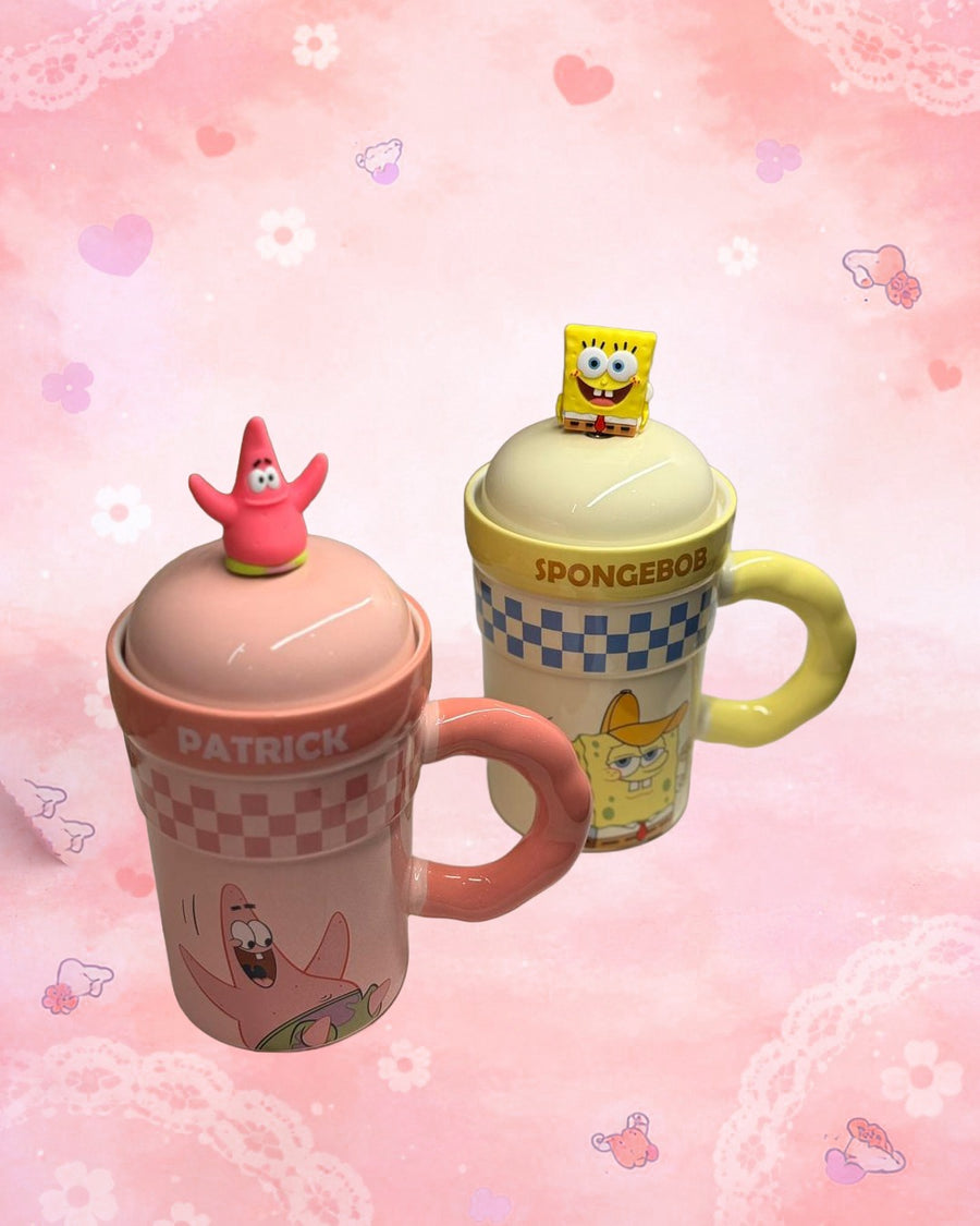 Patrick and Spongebob ceramic cups