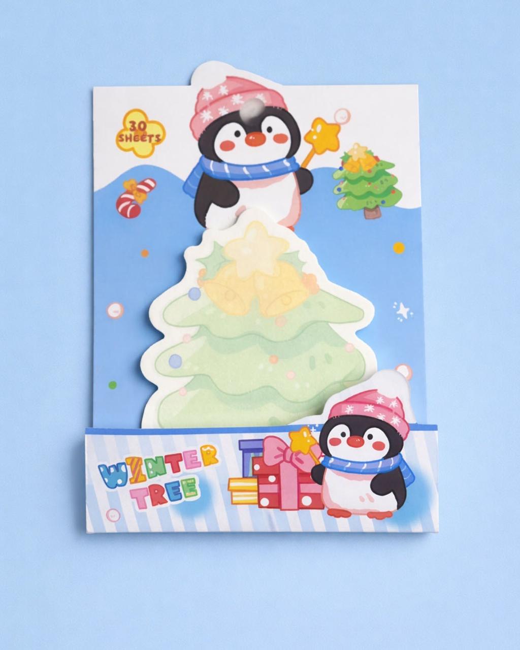 Winter themed sticky notes