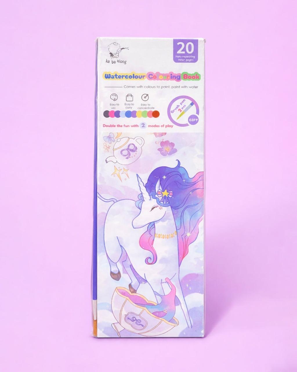 Unicorn watercolour bookmark