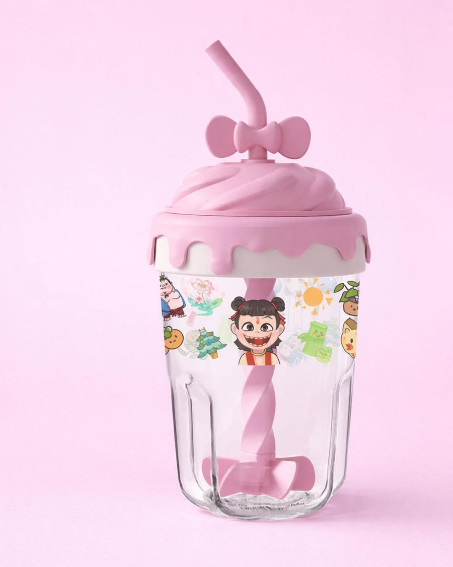Cute mug with straw