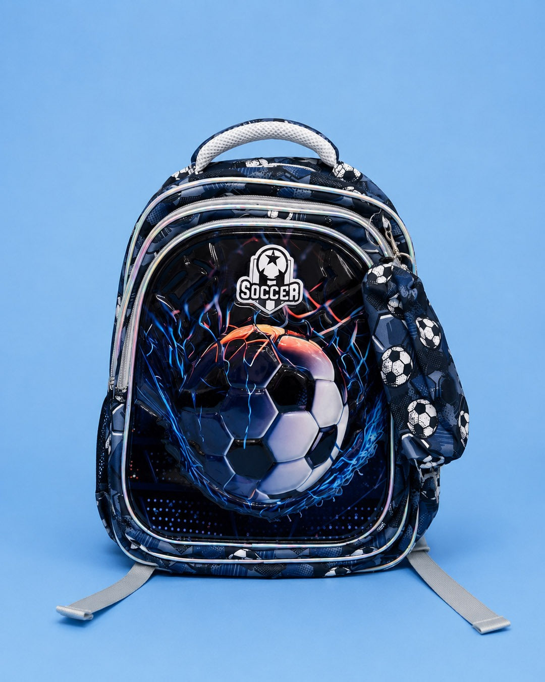 Soccer school bag with pouch