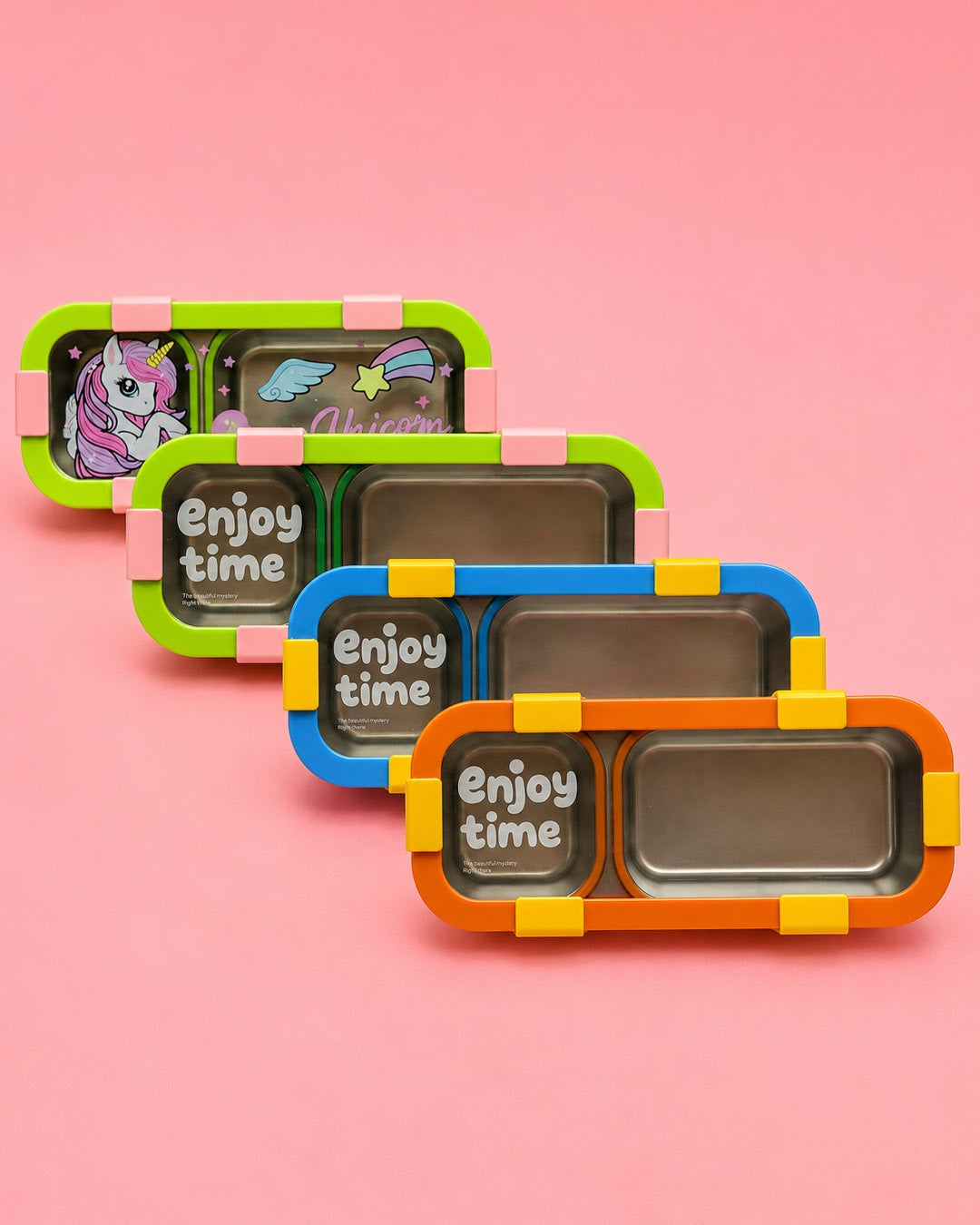 Cartoonistic happy time lunch box