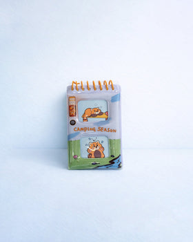Camping season spiral mini notepad