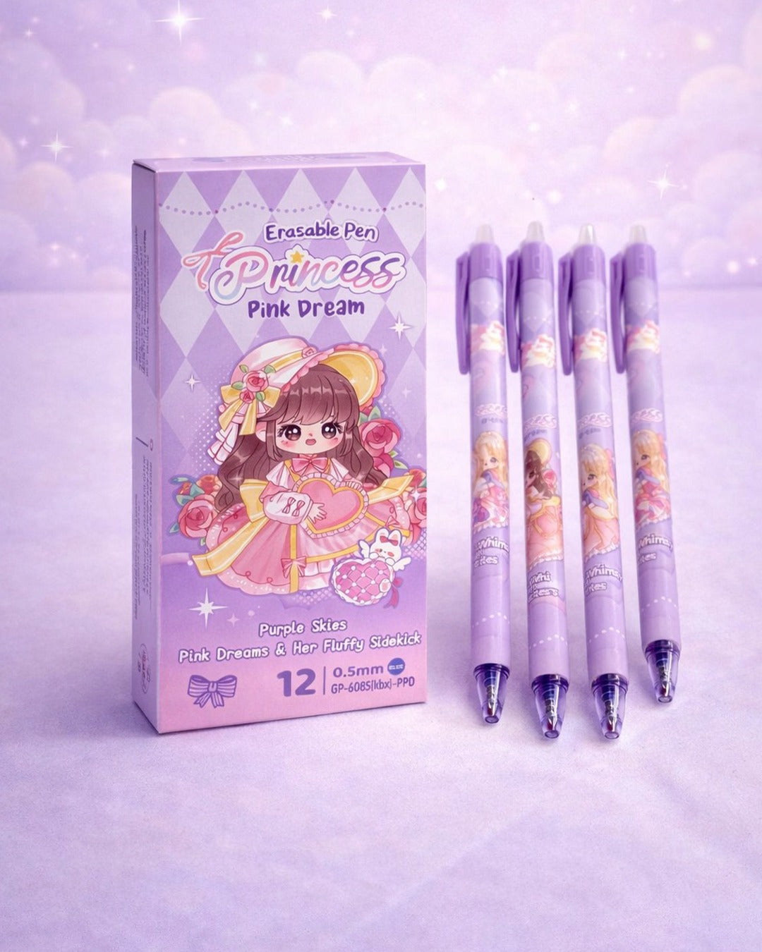 Princess erasable gel pen set