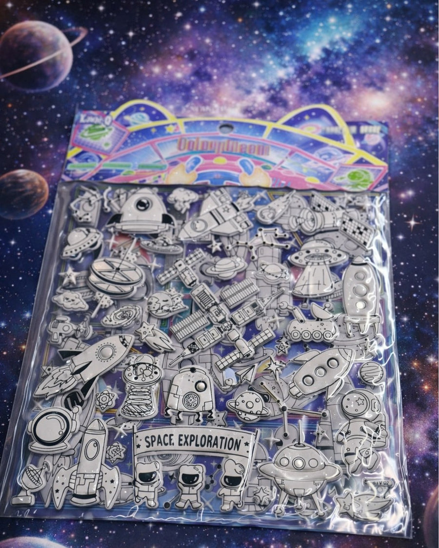 Space exploration stickers