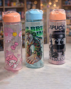 Italian brianrot character plastic water bottle