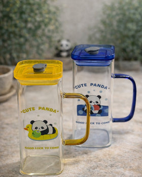 Panda glass tumbler