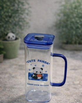 Panda glass tumbler