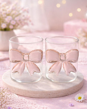 3D Bow glass mug