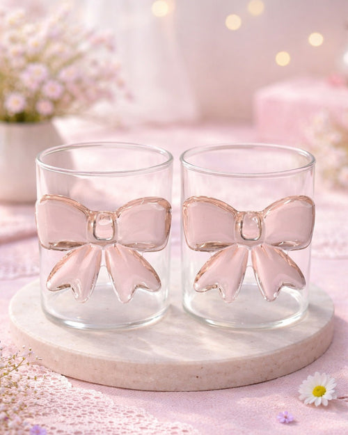 3D Bow glass mug
