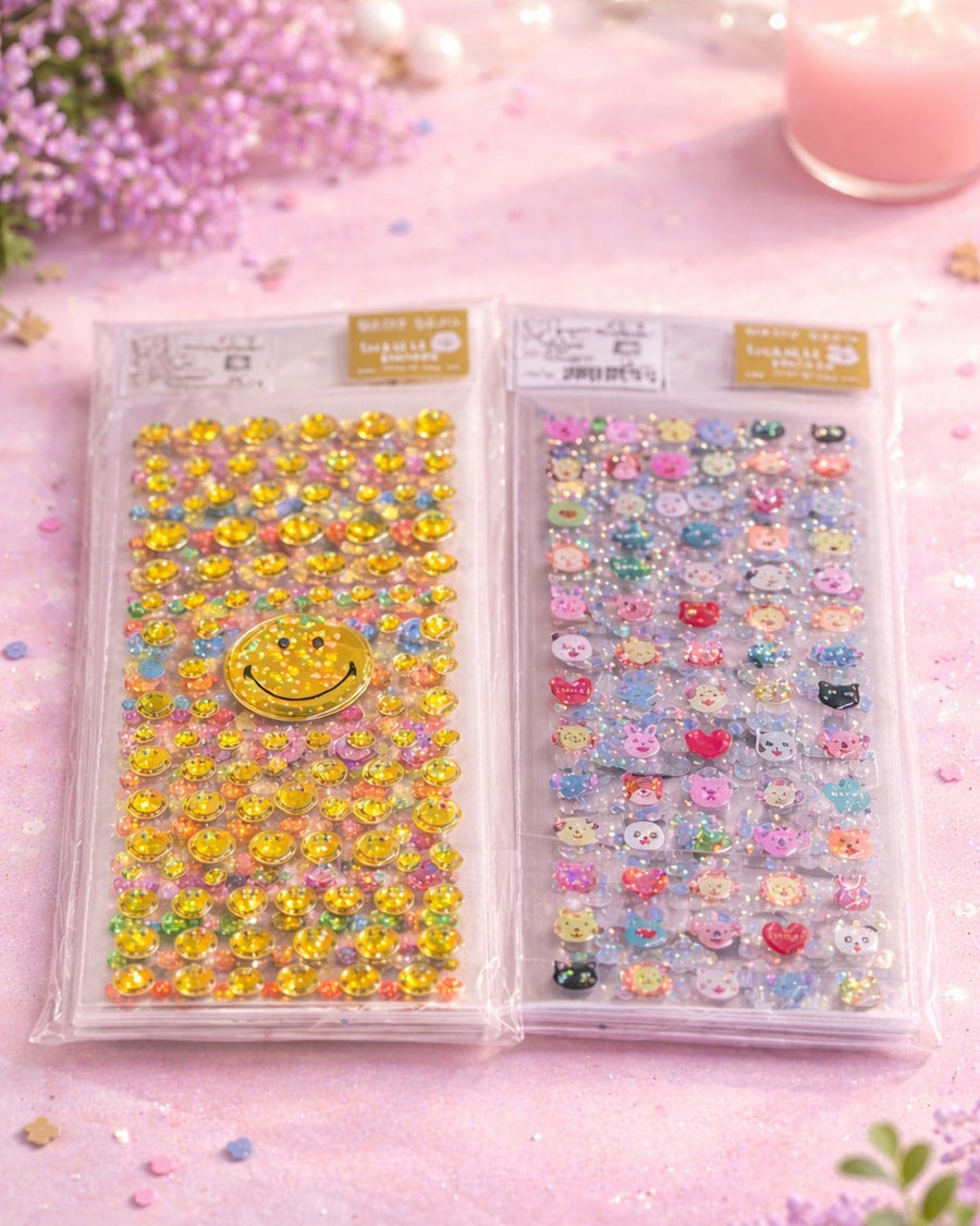 Shimmery stickers