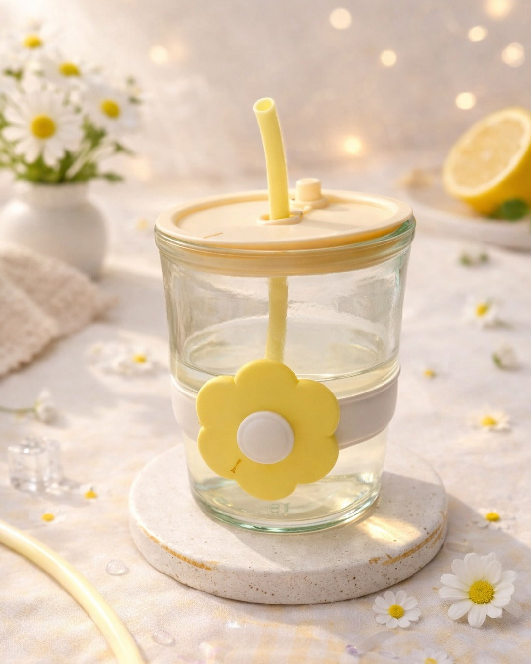 Flower Glass Tumbler