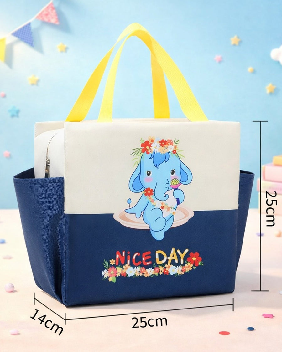 Cartoon Print Insulated Lunch Bag