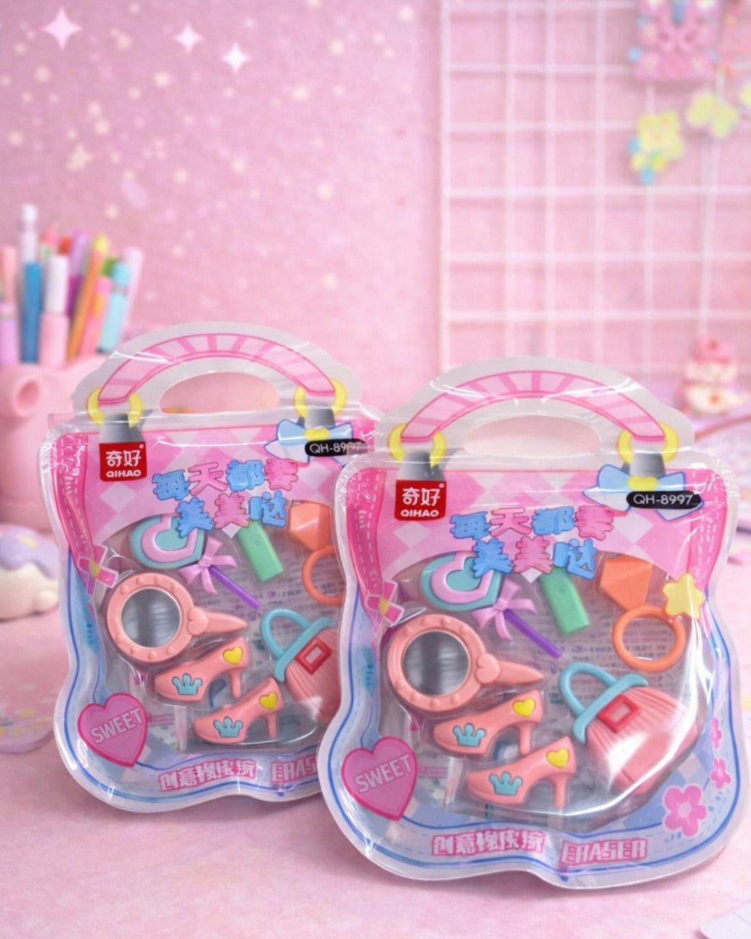 Barbie accessory eraser bag