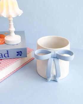 Kawaii bow ceramic mug