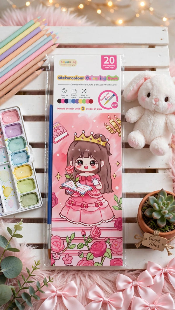 Kawaii Water Colouring Book Book Mark
