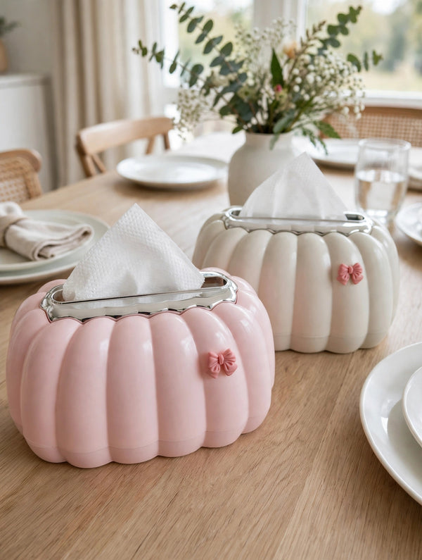 Pumpkin Shape Plastic Tissue Box